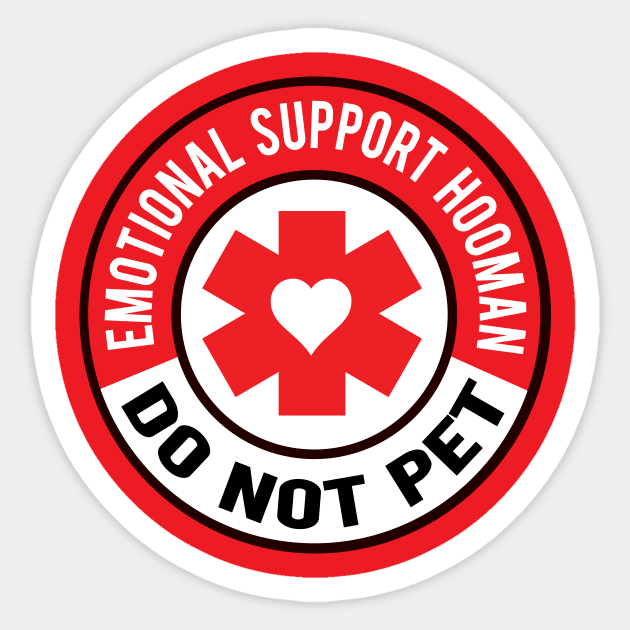 Emotional Support Hooman Sticker by CuddleswithCatsArt